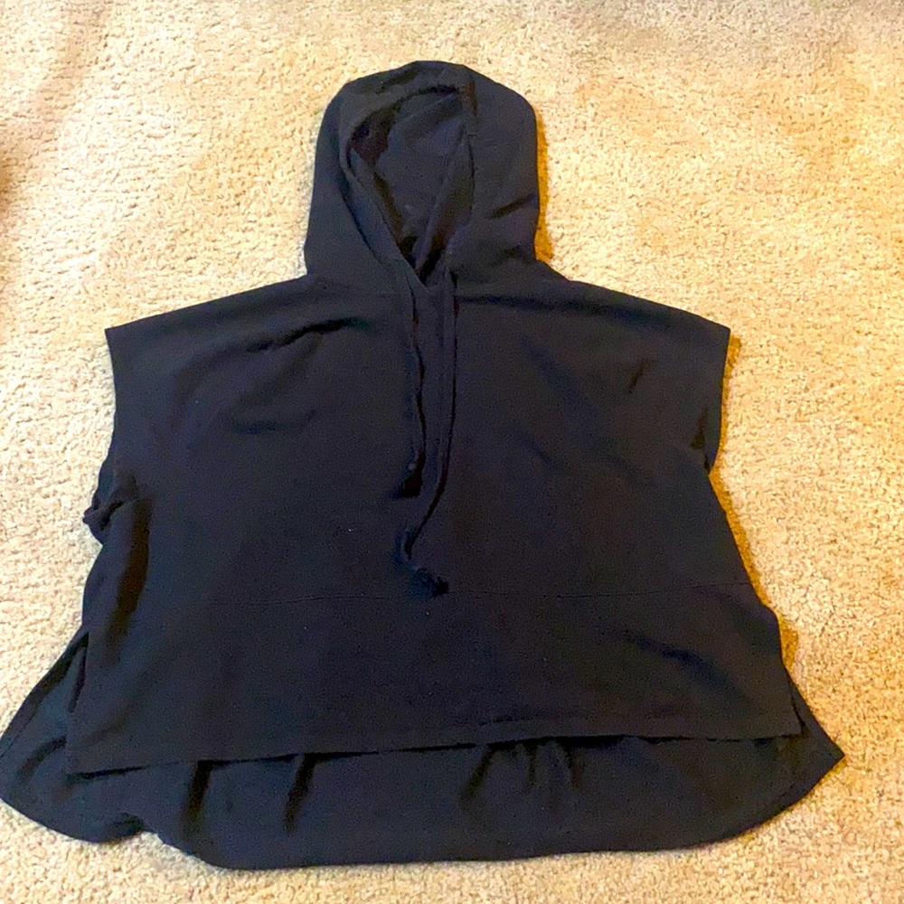 AVIA Black Crop Top Hoodie